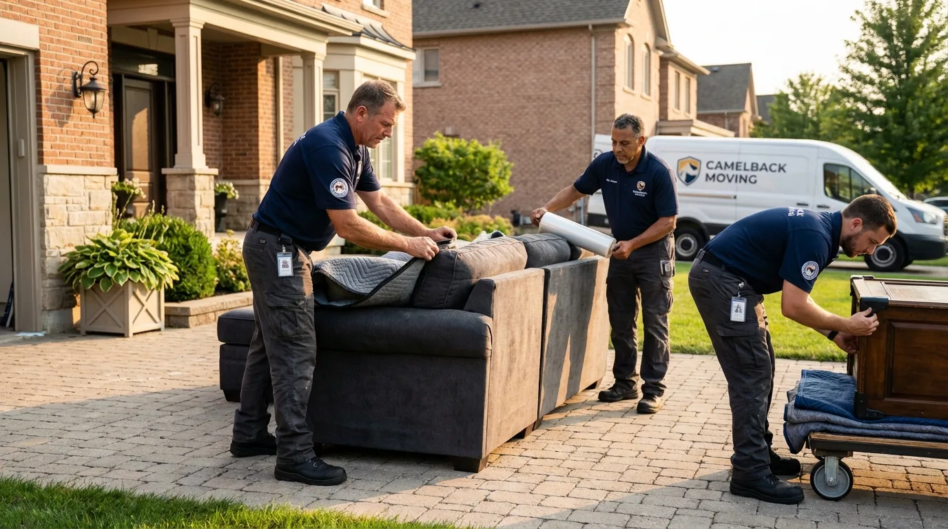Large estate moving crew wrapping furniture in Dove Creek, CO